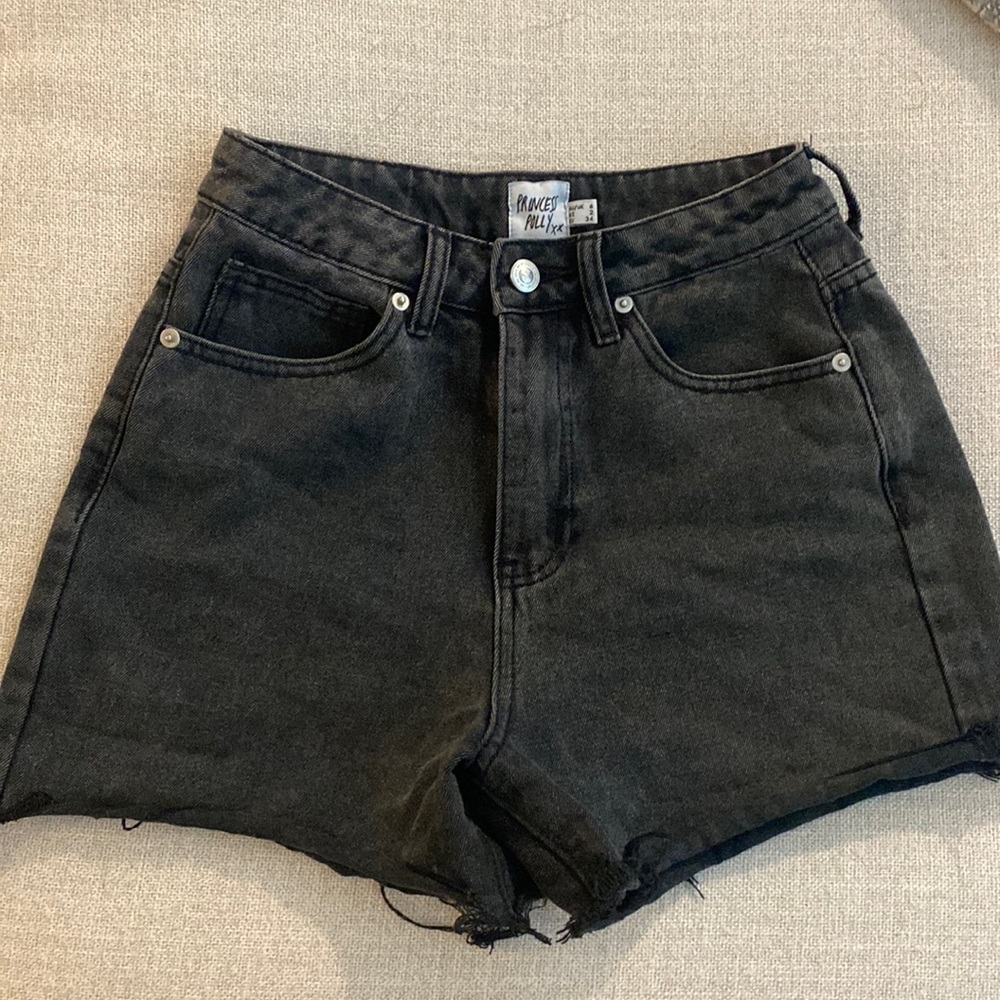 Princess Polly black denim shorts